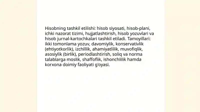 Biznes hisobi haqida tushuncha 4