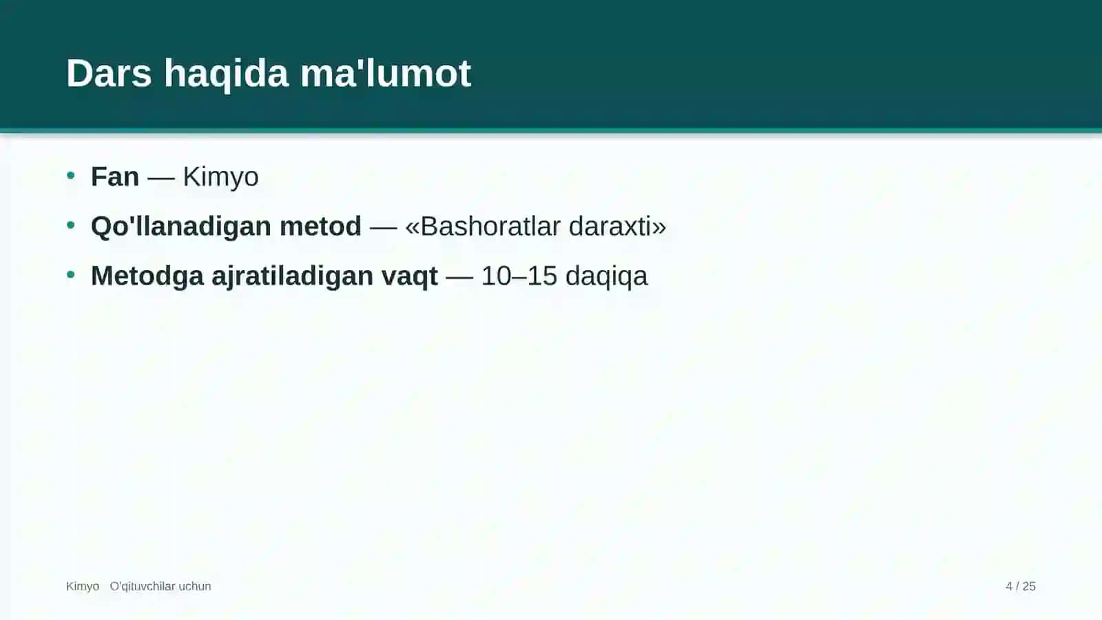 kimyo darslarida bashoratlar daraxti metodidan foydalanish 2561 4
