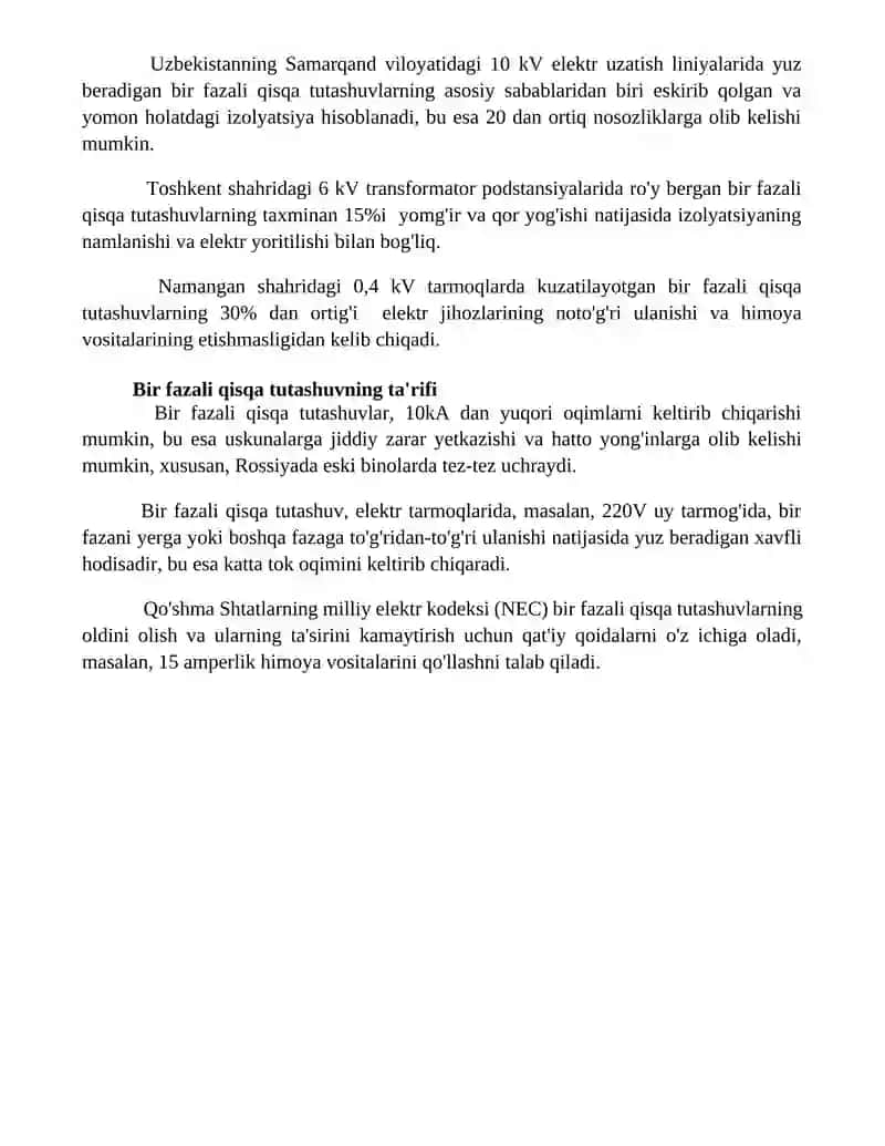 Bir fazali qisqa tutashuv 4