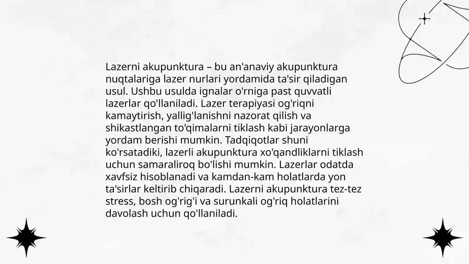 Lazerni tibbiyotda qollanilishi Rustamov Behruz 4