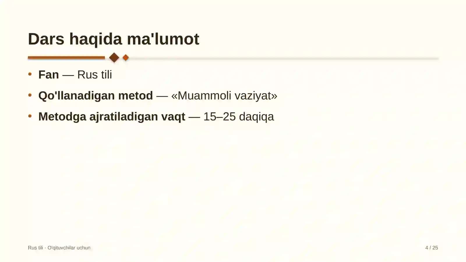 rus tili darslarida muammoli vaziyat metodidan foydalanish 2804 4