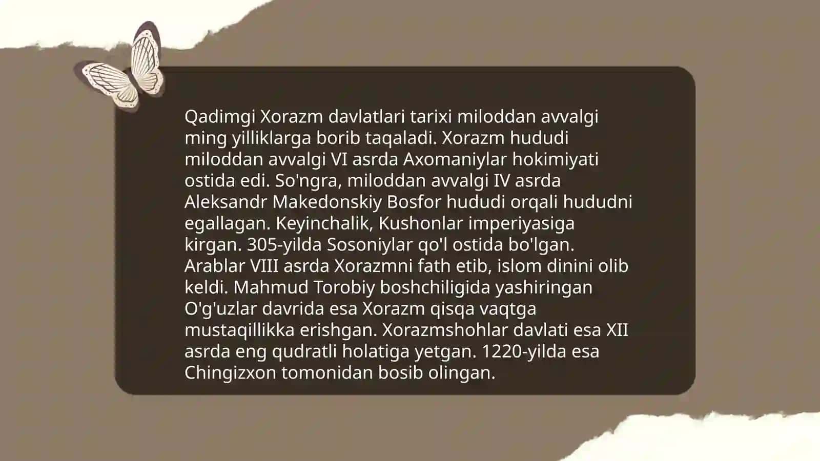 Oʻzbek davlatchiligining shakllanishi va taraqqiyoti bosqichlari 4