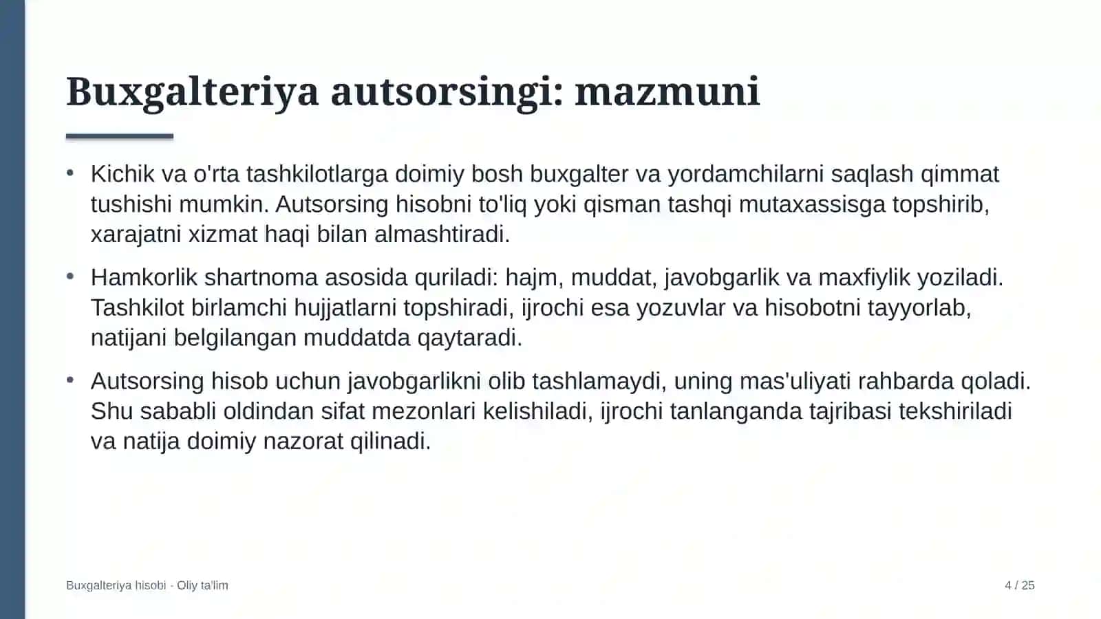 Bolalar-o'smirlar sport maktablarida buxgalteriya xizmatini autsorsingga berish 4