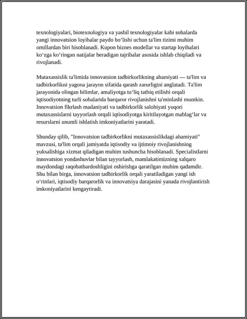 INAVATSITSION TADBIRKORLIKNI MUTAXASSISLIKDAGI AHAMIYATI 4