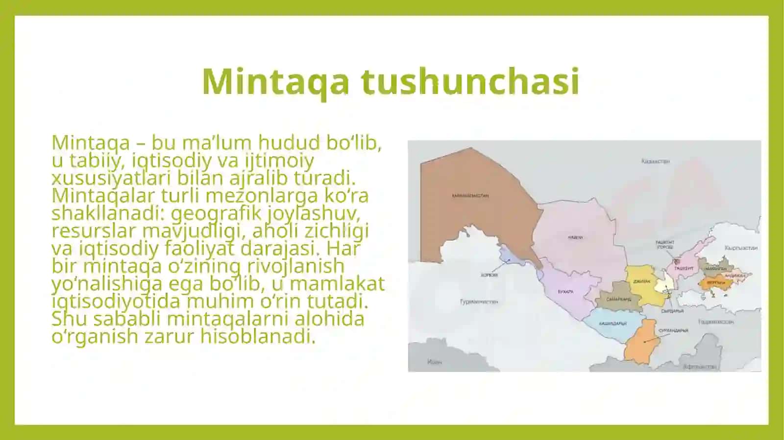 Mintaqalartabiiy-iqtisodiysalohiyatinio'rganishvabaholash 4