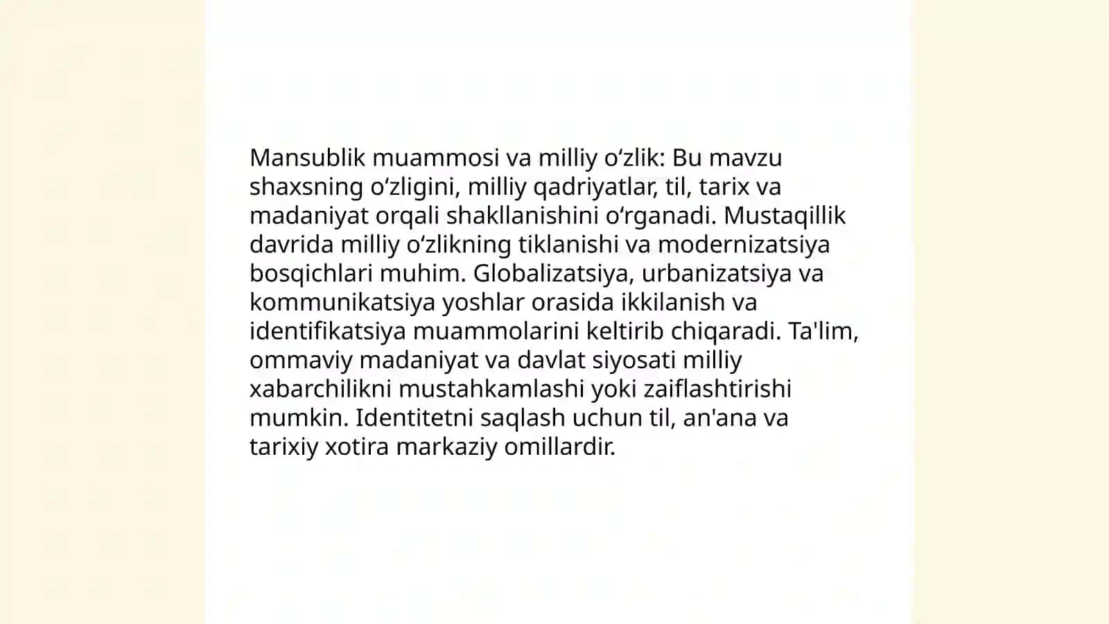 Mansublik muammosi 4