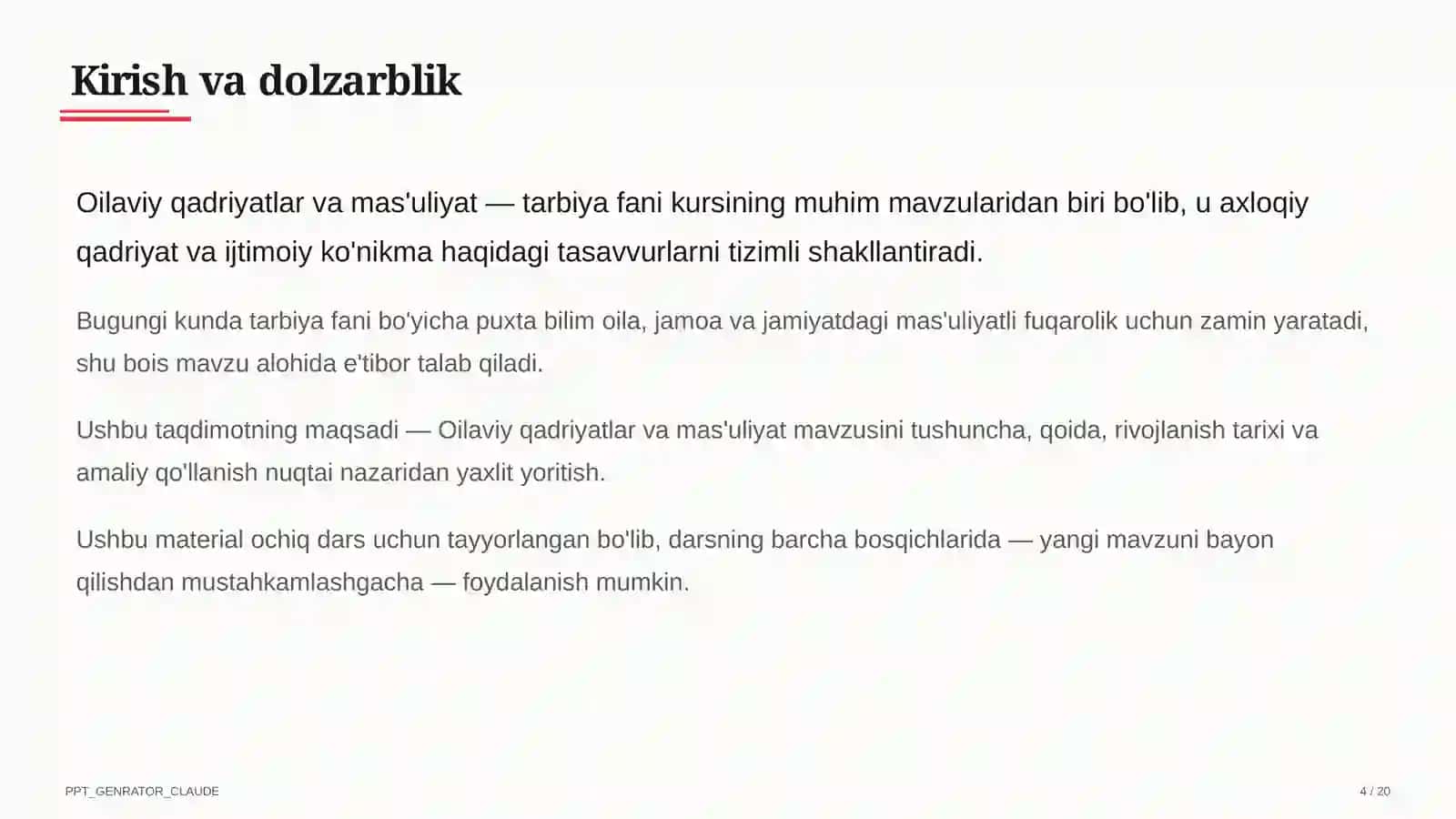 Oilaviy qadriyatlar va mas'uliyat (10-sinf) 4