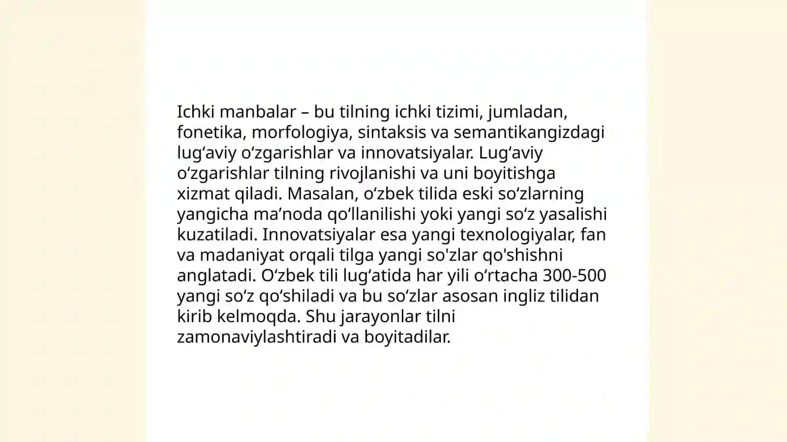 Lug`aviy sath taraqqiyotining ichki va tashqi manbaalari 4