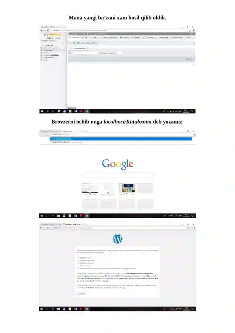 MySql serverning ma'lumotlar bazasi konfiguratsiyasi va boshqaruvi 4