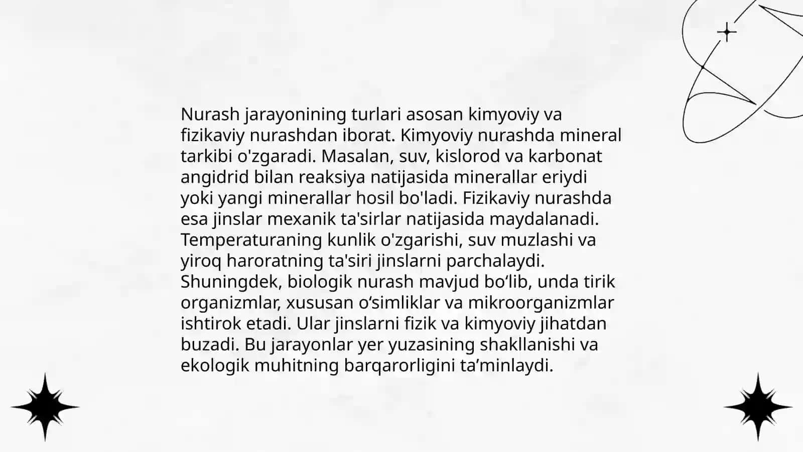Ekzogen jarayonlar. Nurash va relef. Shamolning geologik ishi 4