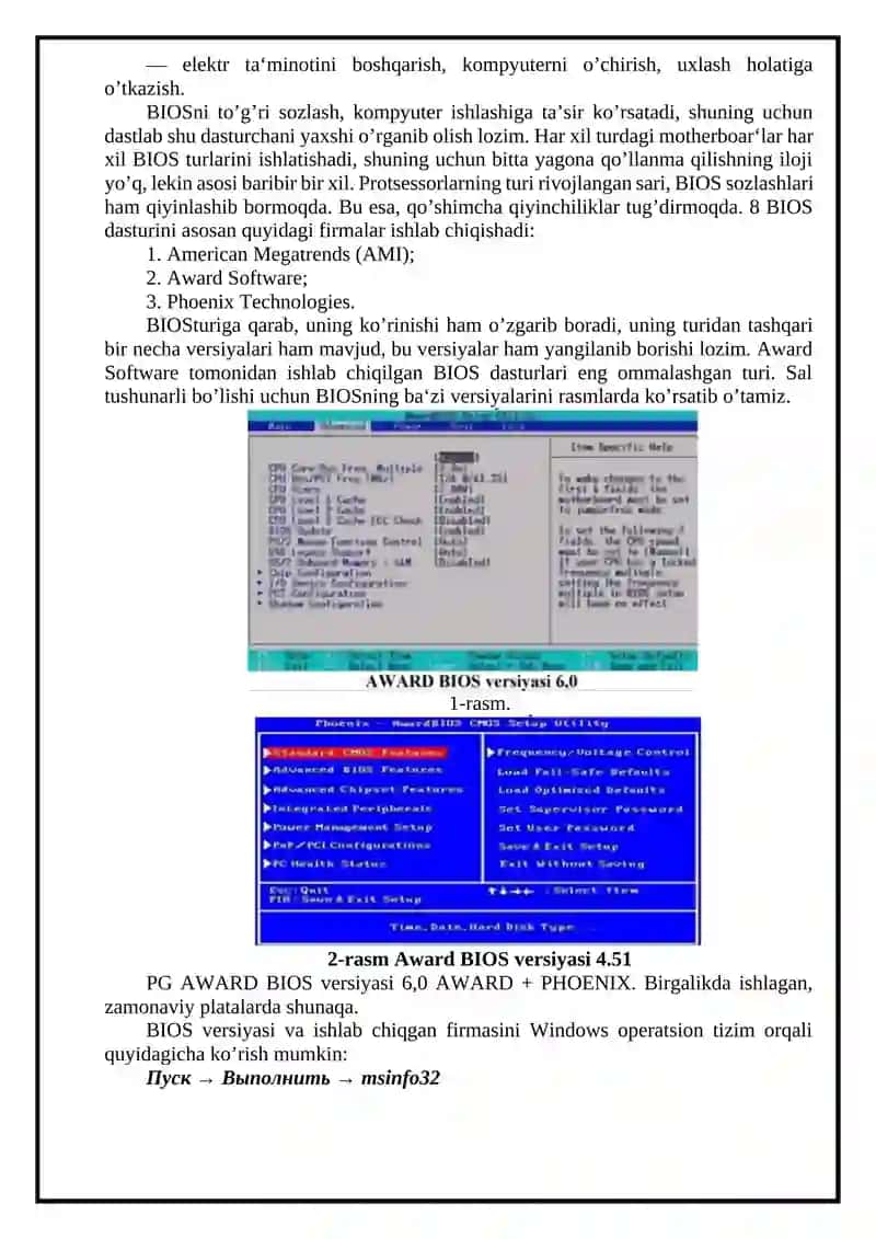 BIOS-da ishlash 4
