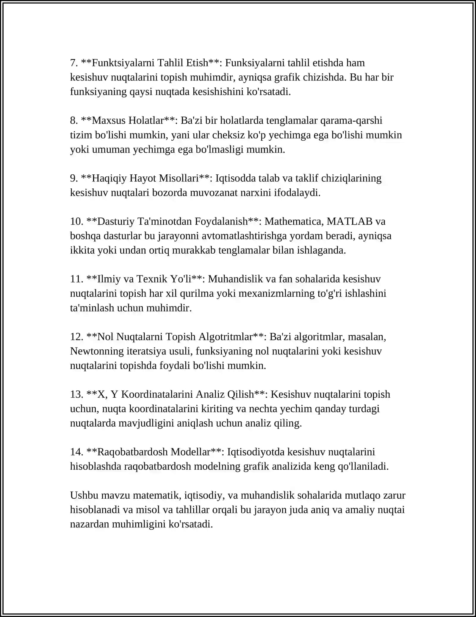 PROYEKSIYALASH TEKISLIKLARNI BIR MARTA ALMASHTIRISH ORQALI GRAFIK MASALALAR YECHISH 4