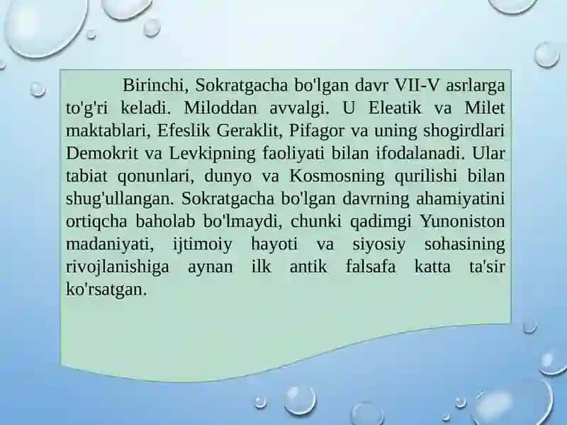 Antik davr falsafasi 4