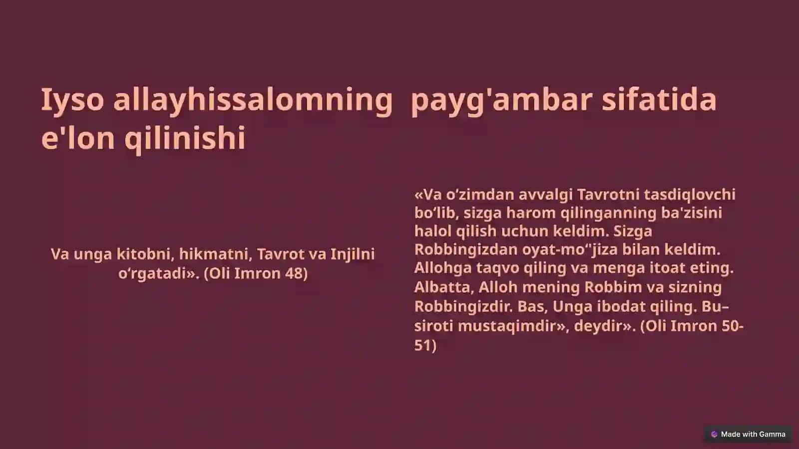 Qur'onda Iyso payg'ambar 4