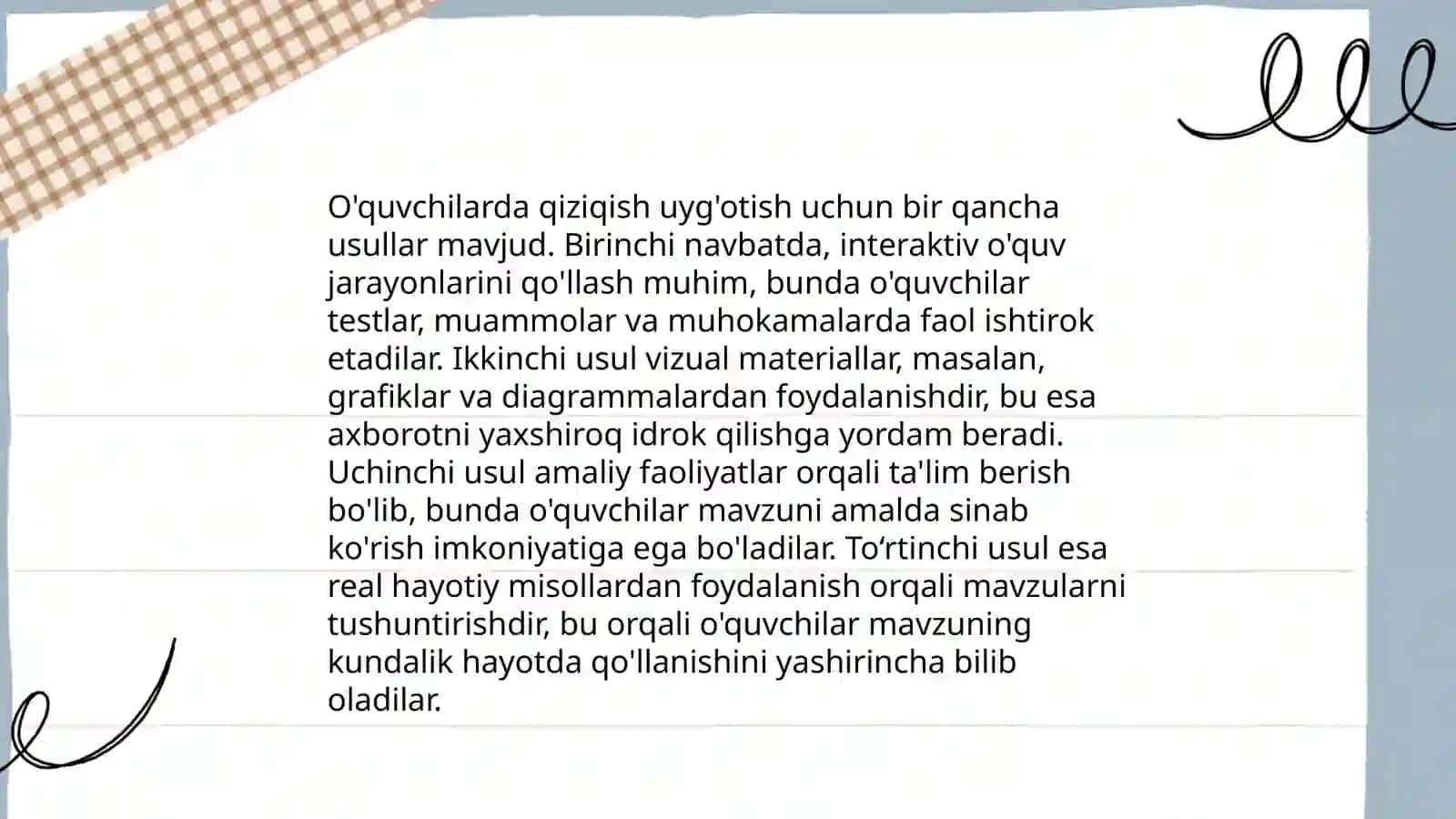 Interfaol O'qitish Metodlari 4