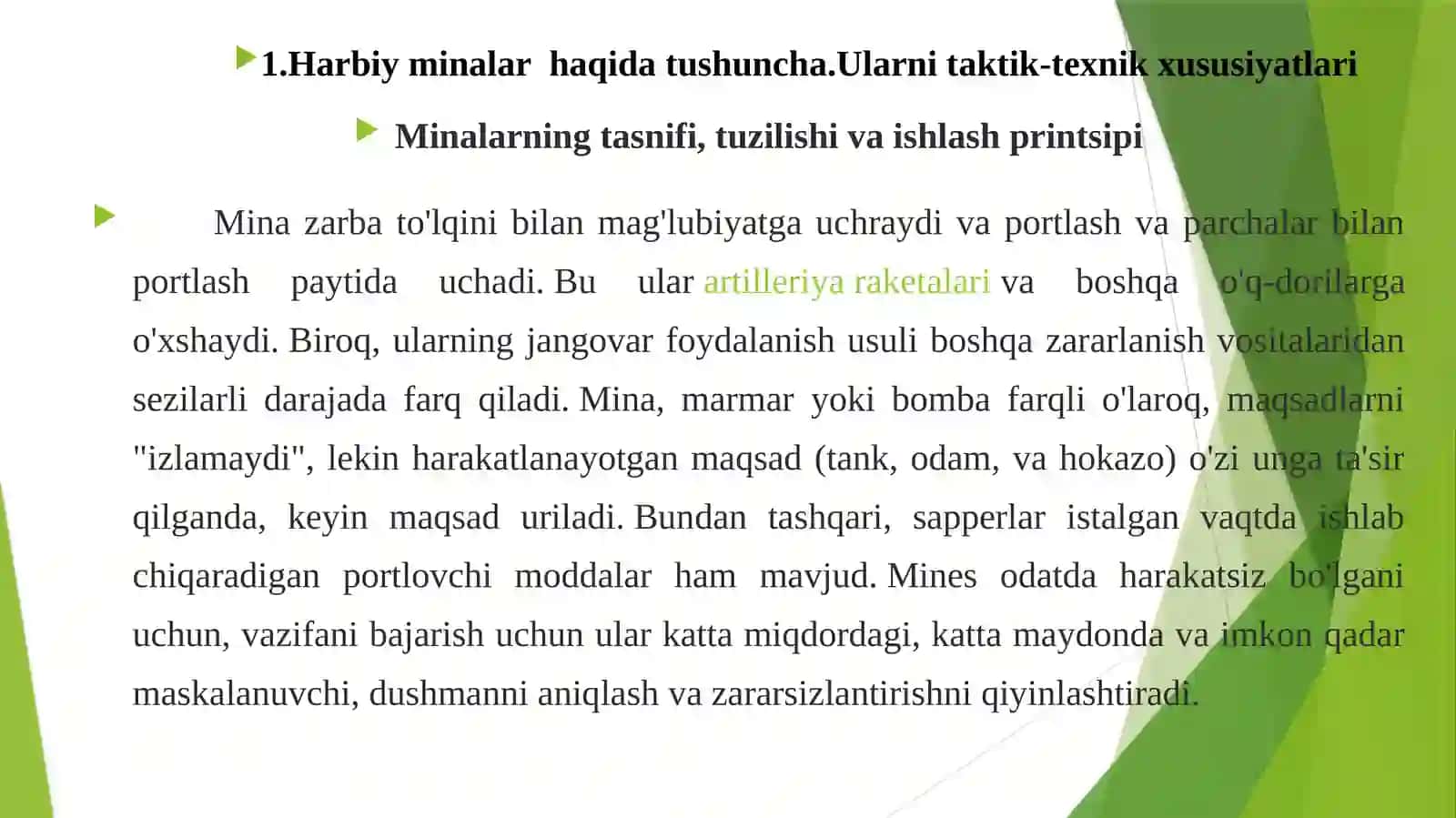 Minalarning texnik tavsifi umumiy tuzilishi va ishlash prinsipi 4