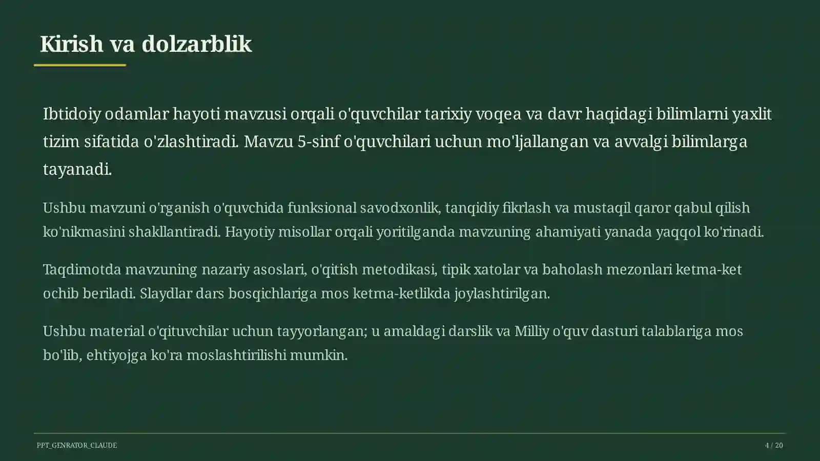 Ibtidoiy odamlar hayoti (5-sinf) 4