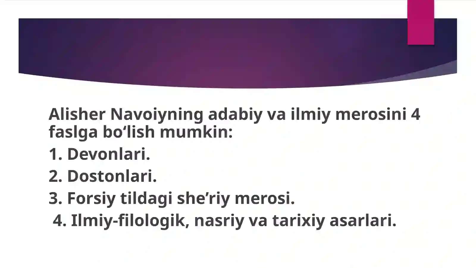 Navoiy- So’z mulkining sultoni 4