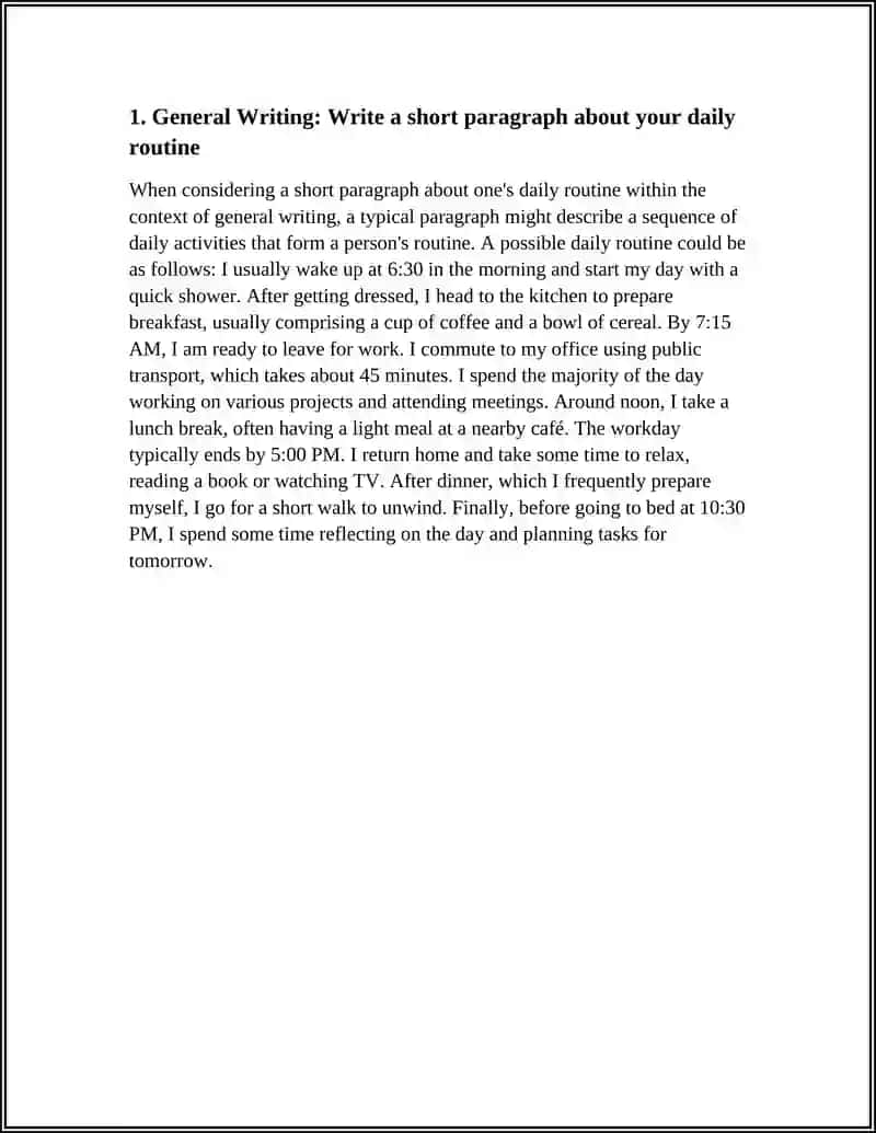 General Writing 4