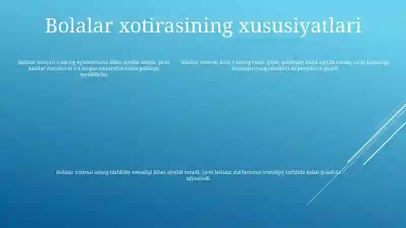 Kichik Maktab Yoshidagi Bolalarning Xotira Xususiyatlari Xotira Haqida Tushuncha Va Uning Nerf-Fizyalogik Asosi Nazaryalari 4