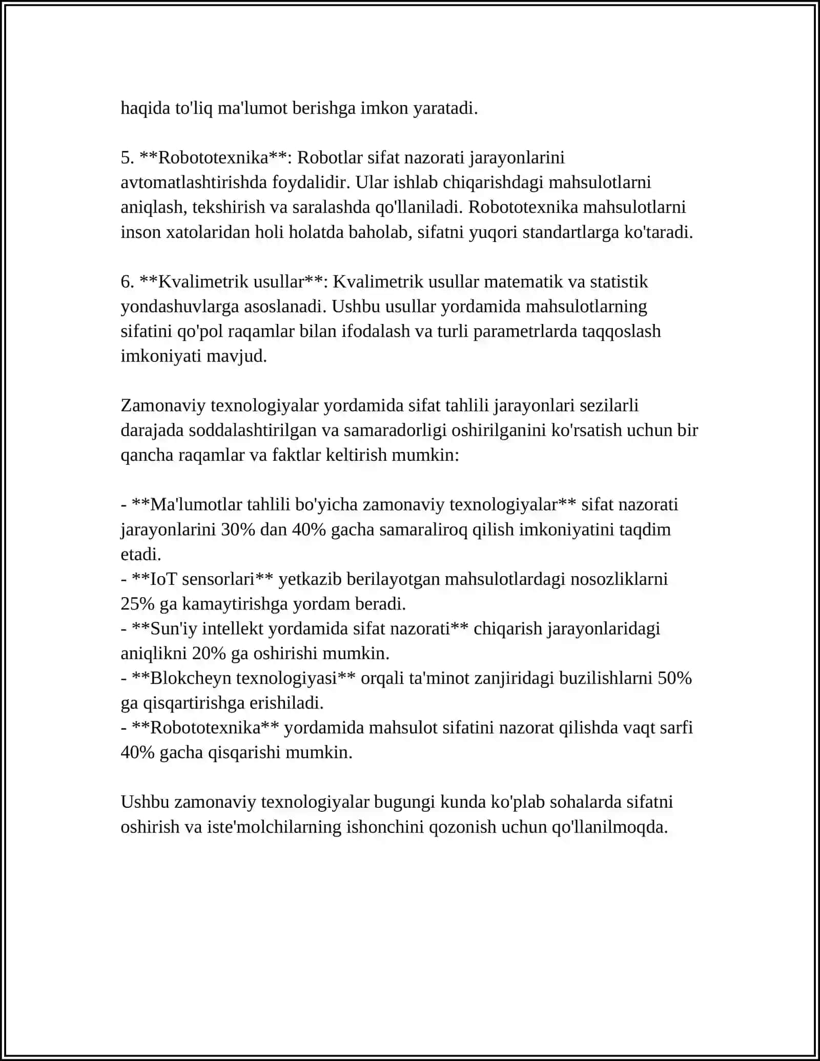 SIFAT ANALIZDA TEXNOLOGIYADA QÒLLANILISHI,AFZALLIGI VA KAMCHILIKLARI 4