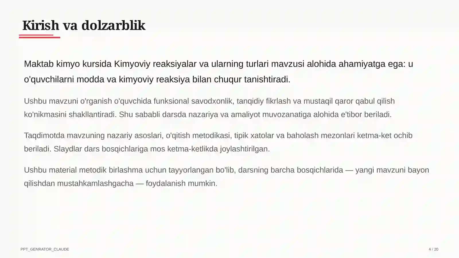 Kimyoviy reaksiyalar va ularning turlari (7-sinf) 4