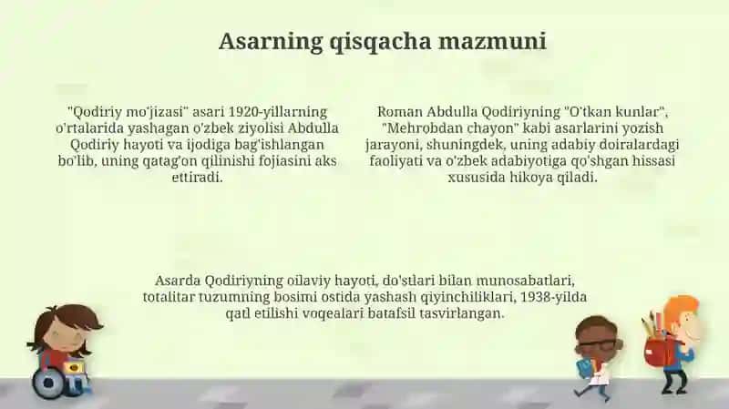 "Qodiriy mo'jizasi" asari tahlili 4