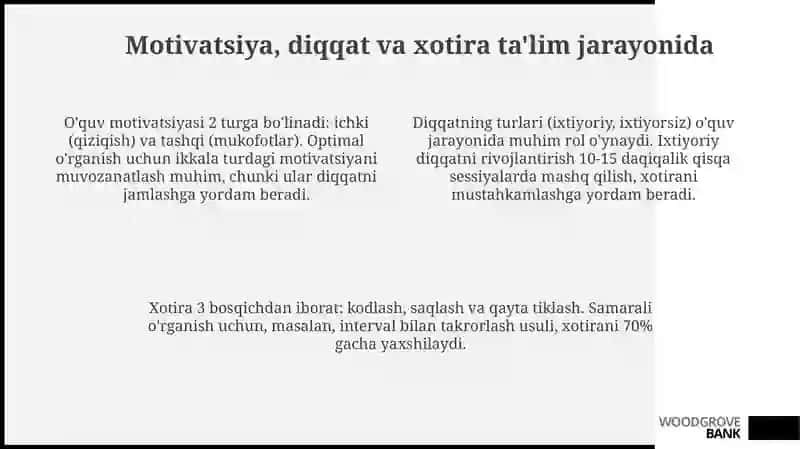 Talabada o'qish faoliyati, uning komponentlari va psixologik xususiyatlari 4