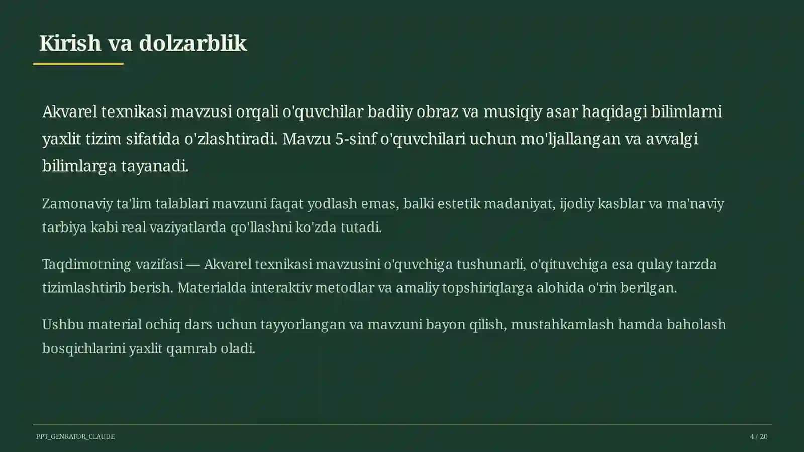 Akvarel texnikasi (5-sinf) 4