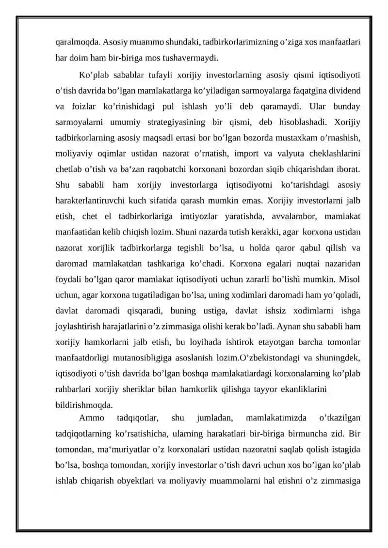 Mamlakat iqtisodiyotini industriallashtirish, modernizatsiyalash bilan investitsiya normasi o’rtasidagi bog’liqlik 4