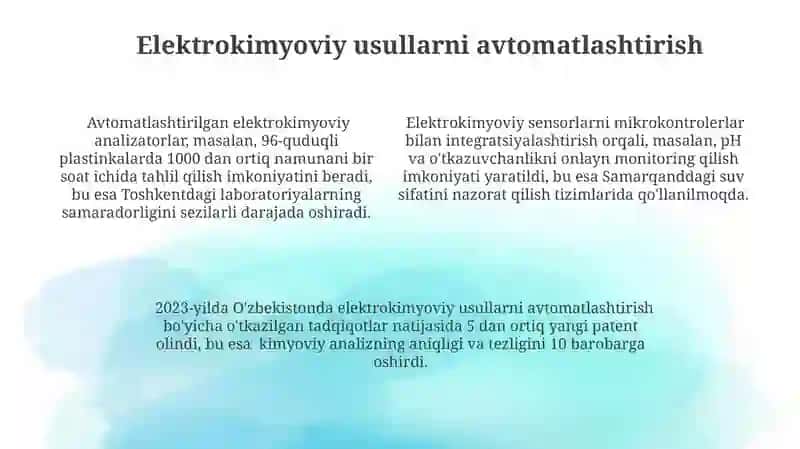 Tergov amaliyotida qo‘llaniladigan fizik-kimyoviy tadqiqotlarni avtomatlashtirish 4