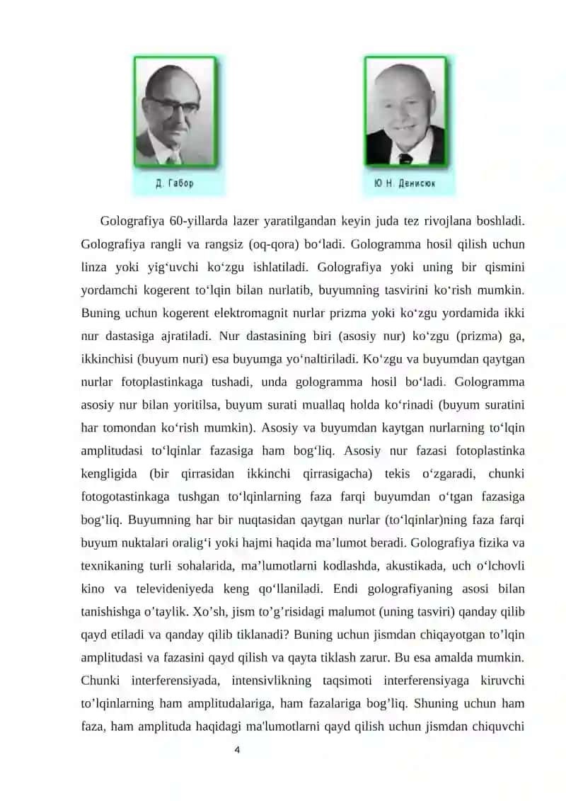 Golografiya va Fotografiya 4