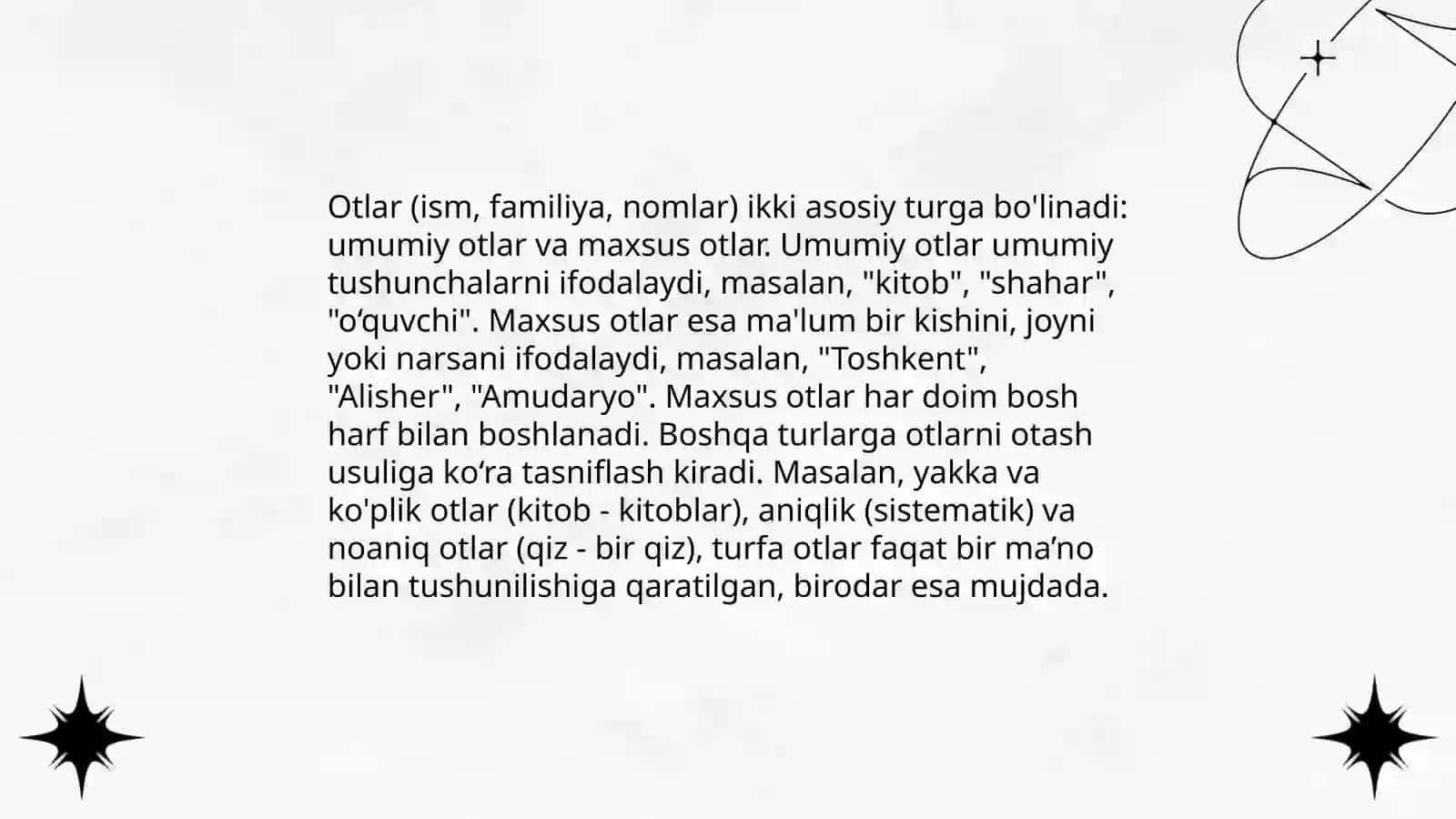 Soʻz turkumlari va ularni guruhlash tamoyillari 4