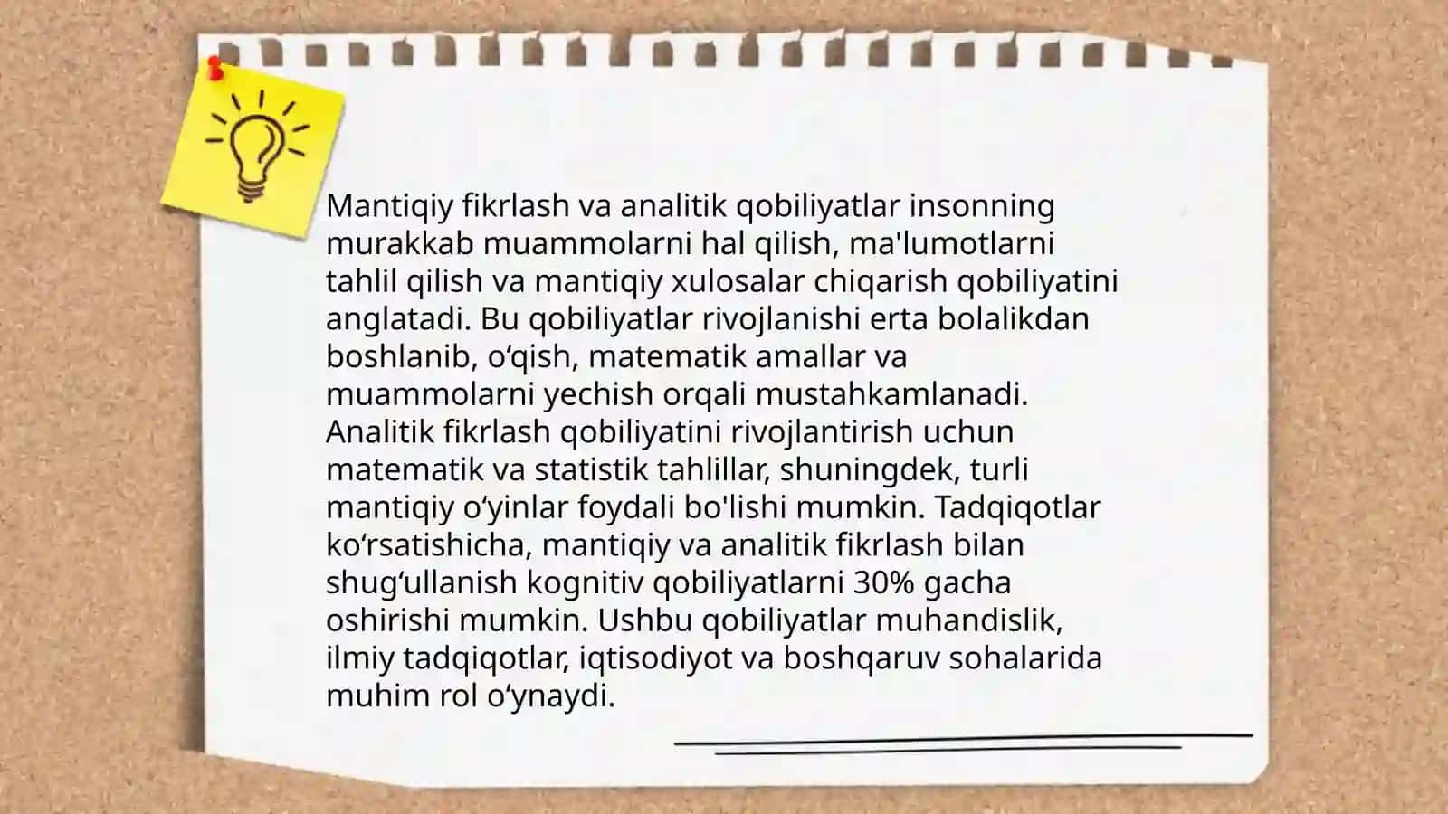 Mantiqiy fikrlashga oid masalalar ustida ishlash 4