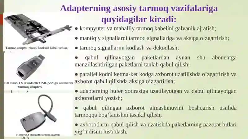 KOMPYUTER TARMOQLARINING APARAT TAMINOTI 4