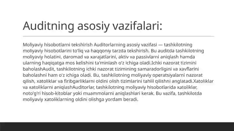 Auditning faoliyati standartlarining mohiyati 4