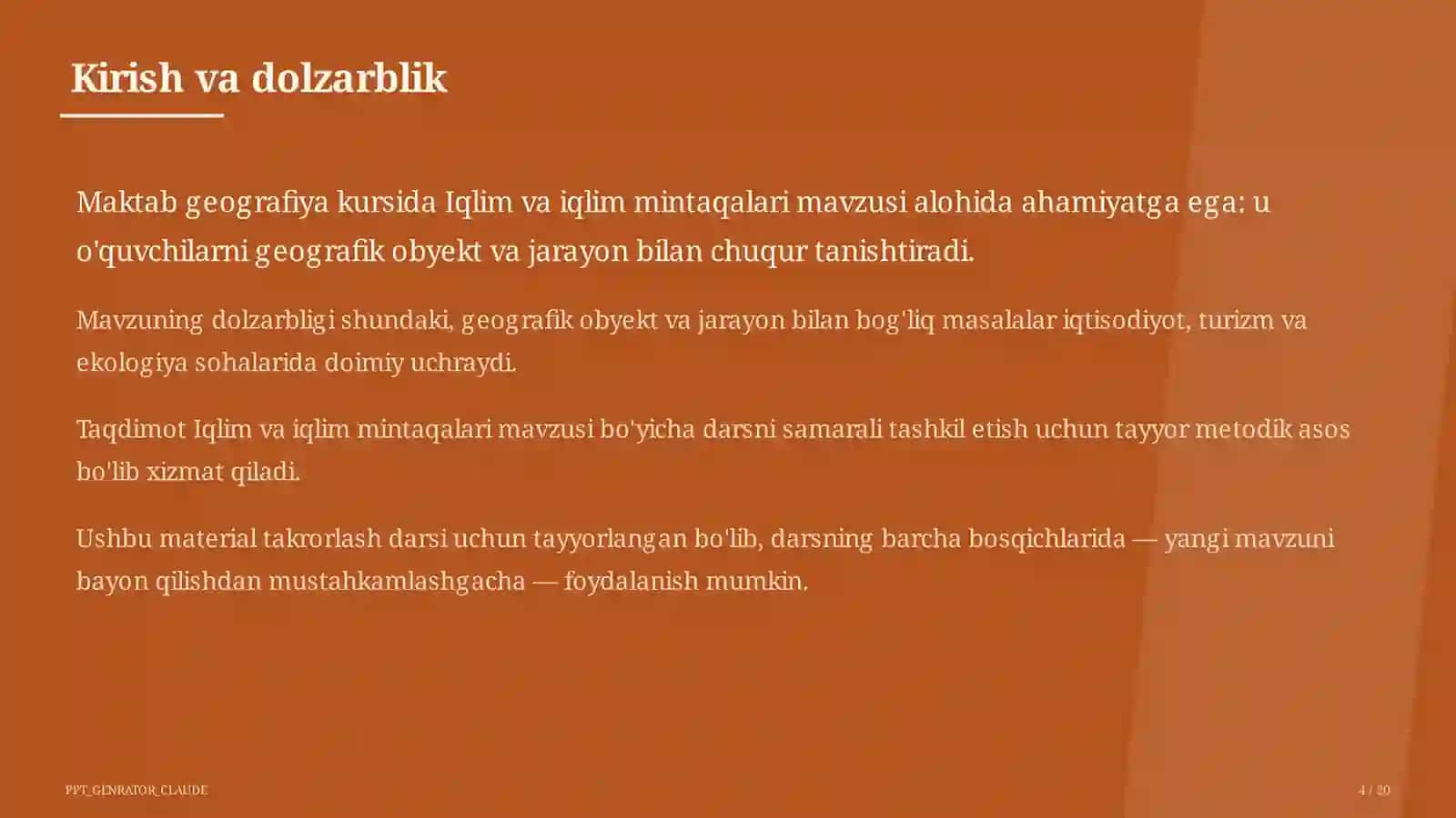 Iqlim va iqlim mintaqalari (6-sinf) 4