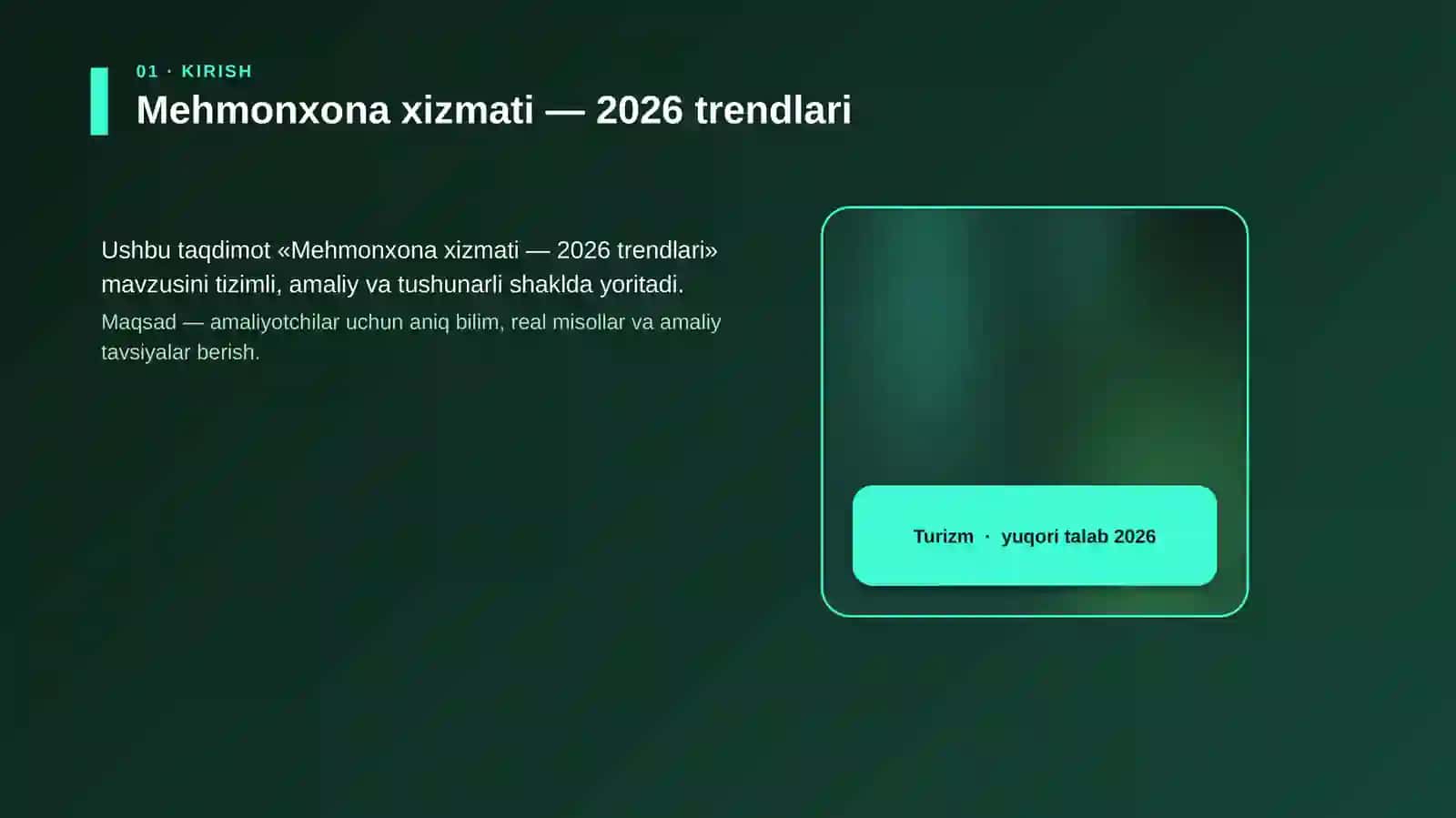 Mehmonxona xizmati — 2026 trendlari 4