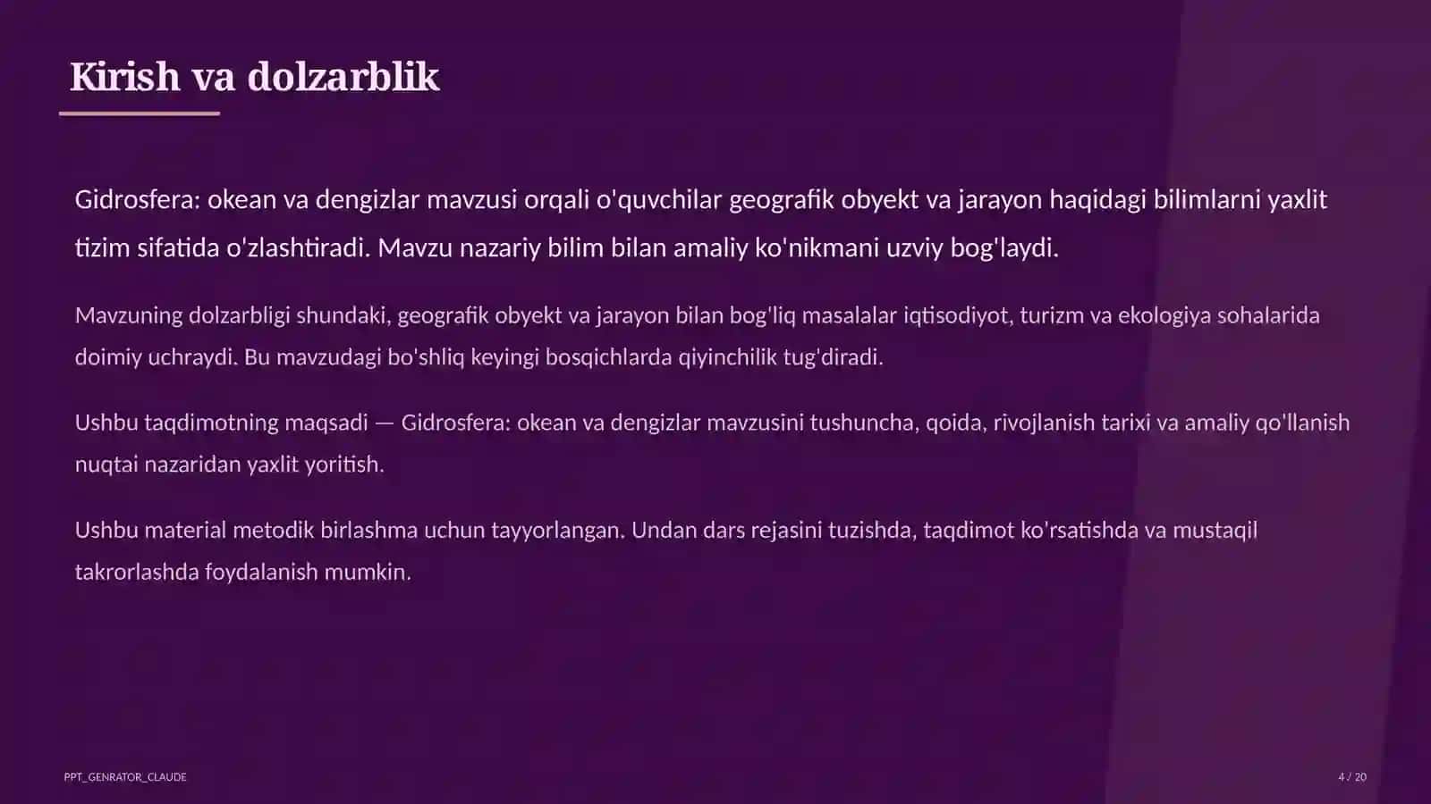 Gidrosfera: okean va dengizlar (6-sinf) 4