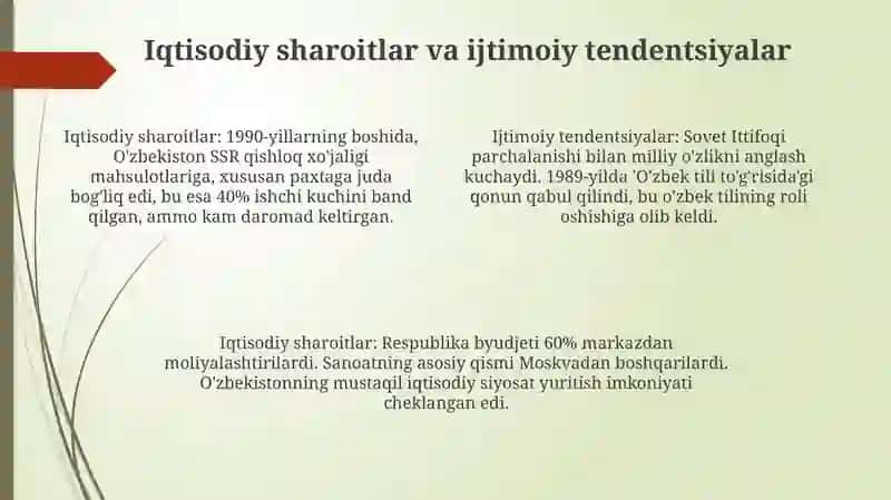 Mustaqilika erishish arafasida 4