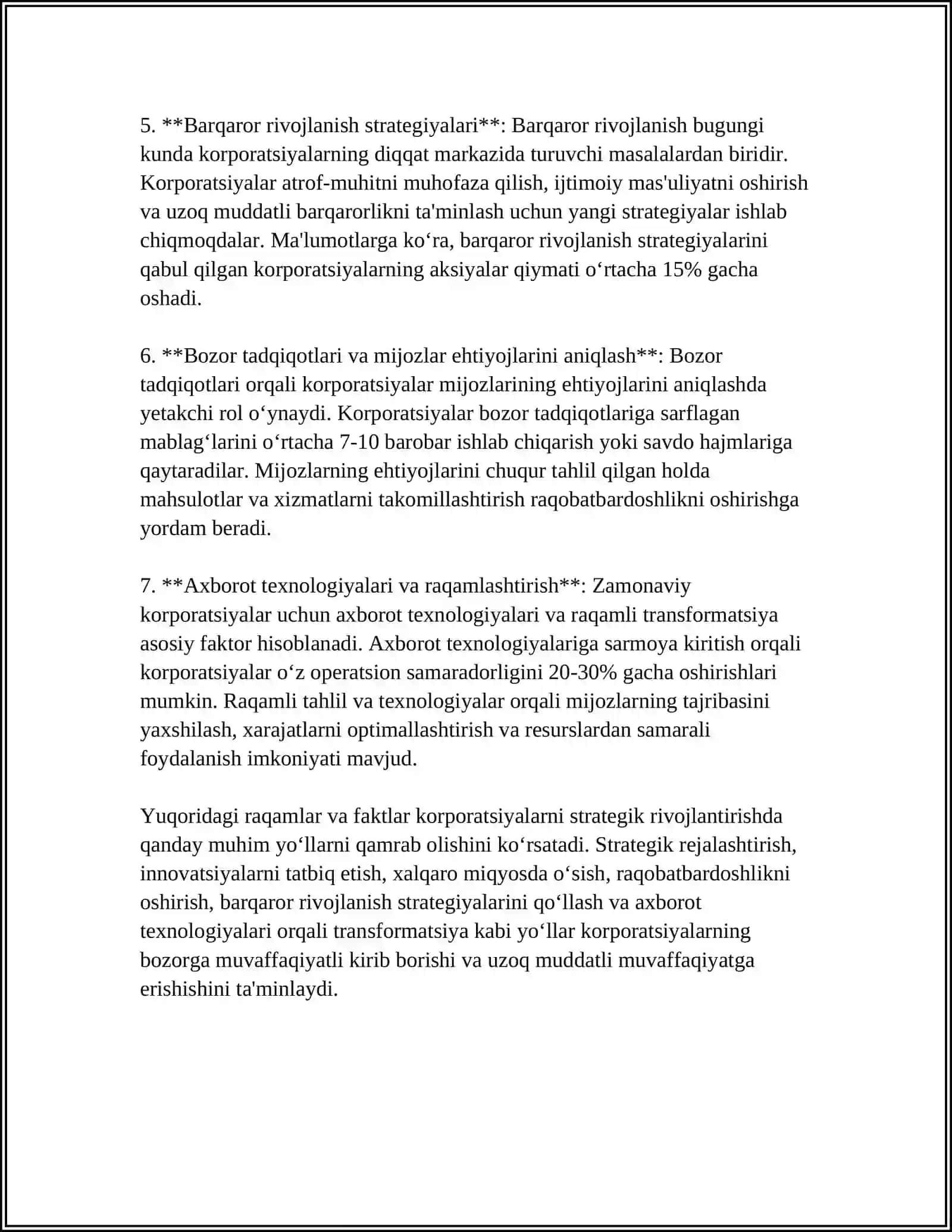 KORPORASIYALARINI RIVOJLANTIRISH TURLARI VA TIPLARI 4