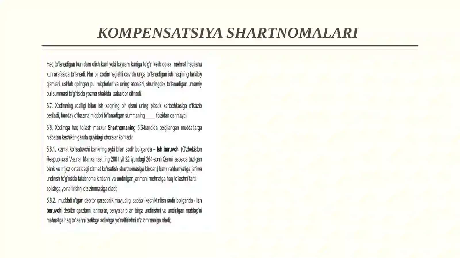 Kompensatsiya shartnomalari 4