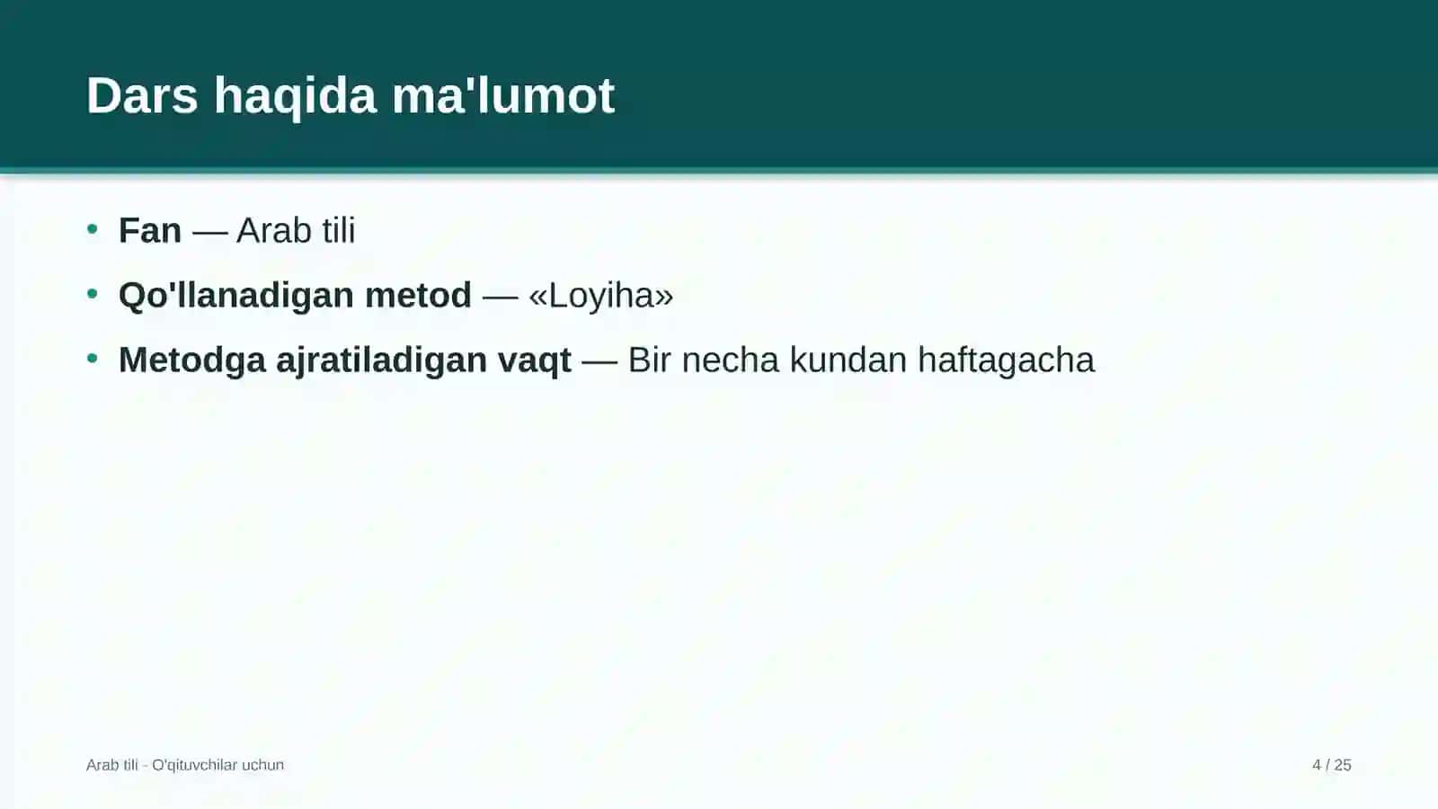 arab tili darslarida loyiha metodidan foydalanish 4449 4
