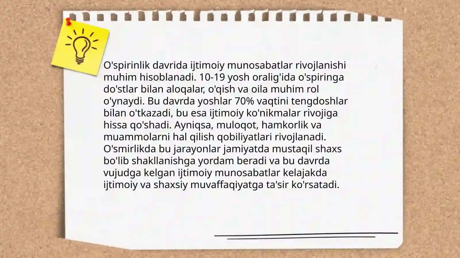 Ilk oʻspirinlik davrida psixologik jarayonlarning shakllanish xususiyatlari 4