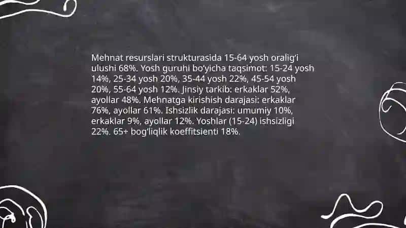 Mehnat resurslari bilan taʼminlanganlik va mehnat unumdorligi tahlili 4