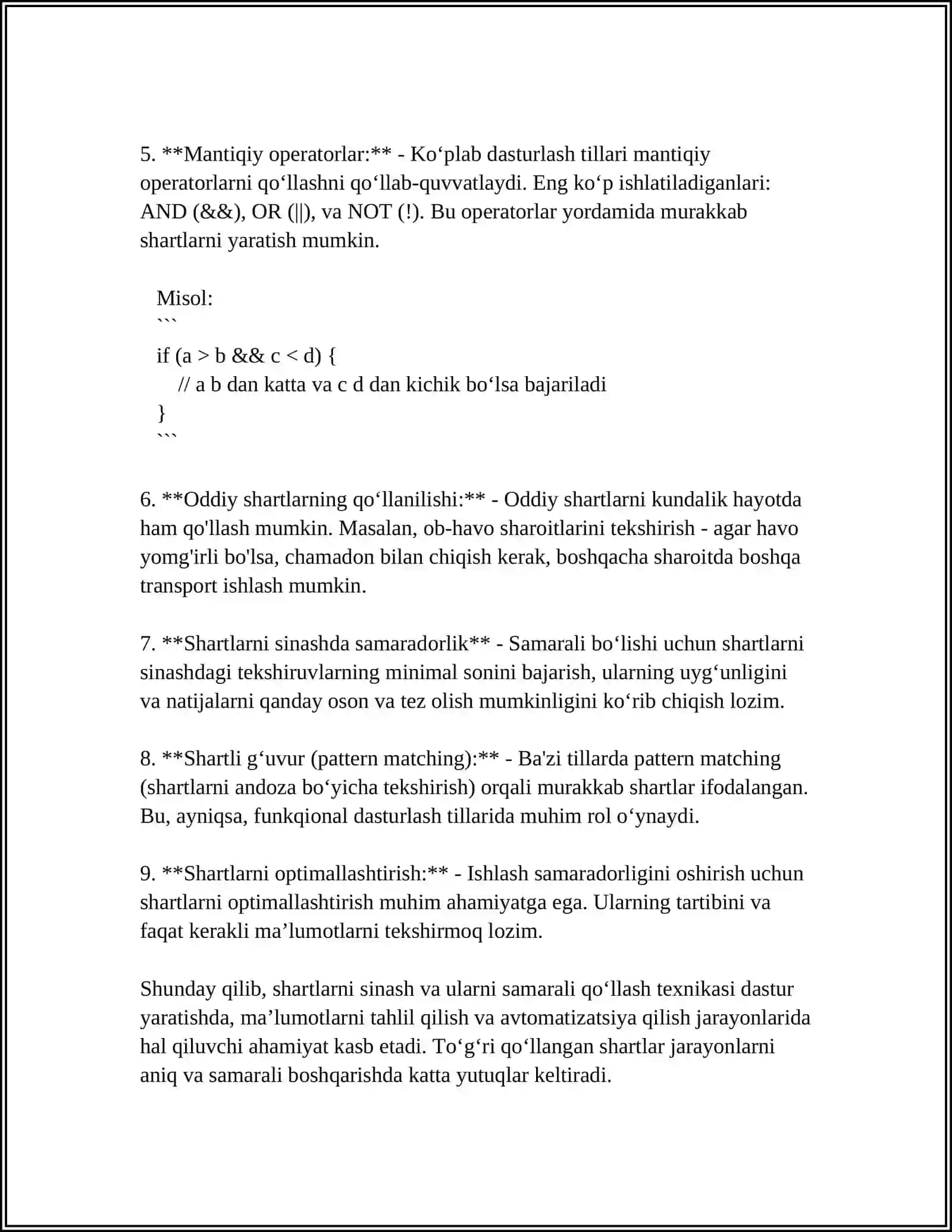 PYTHONDA IF-ELSE OPERATORI. BIR NECHA SHARTLARNI TEKSHIRISH 4