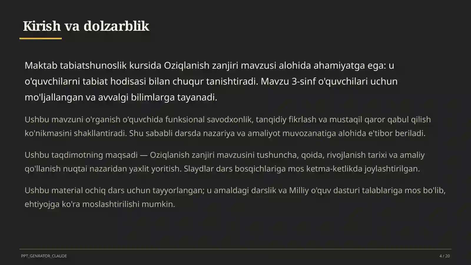 Oziqlanish zanjiri (3-sinf) 4