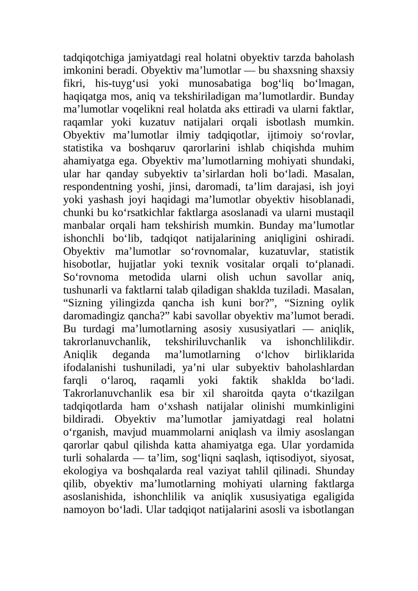 Obyektiv ma’lumotlar 4