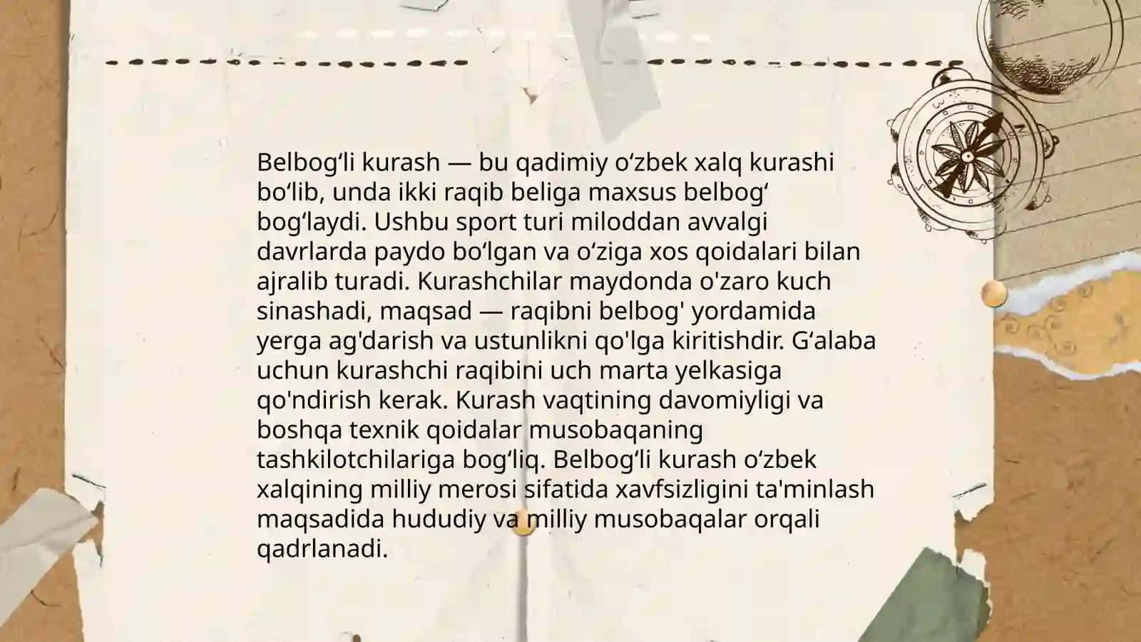 Belbog`li kurash tarixi 4