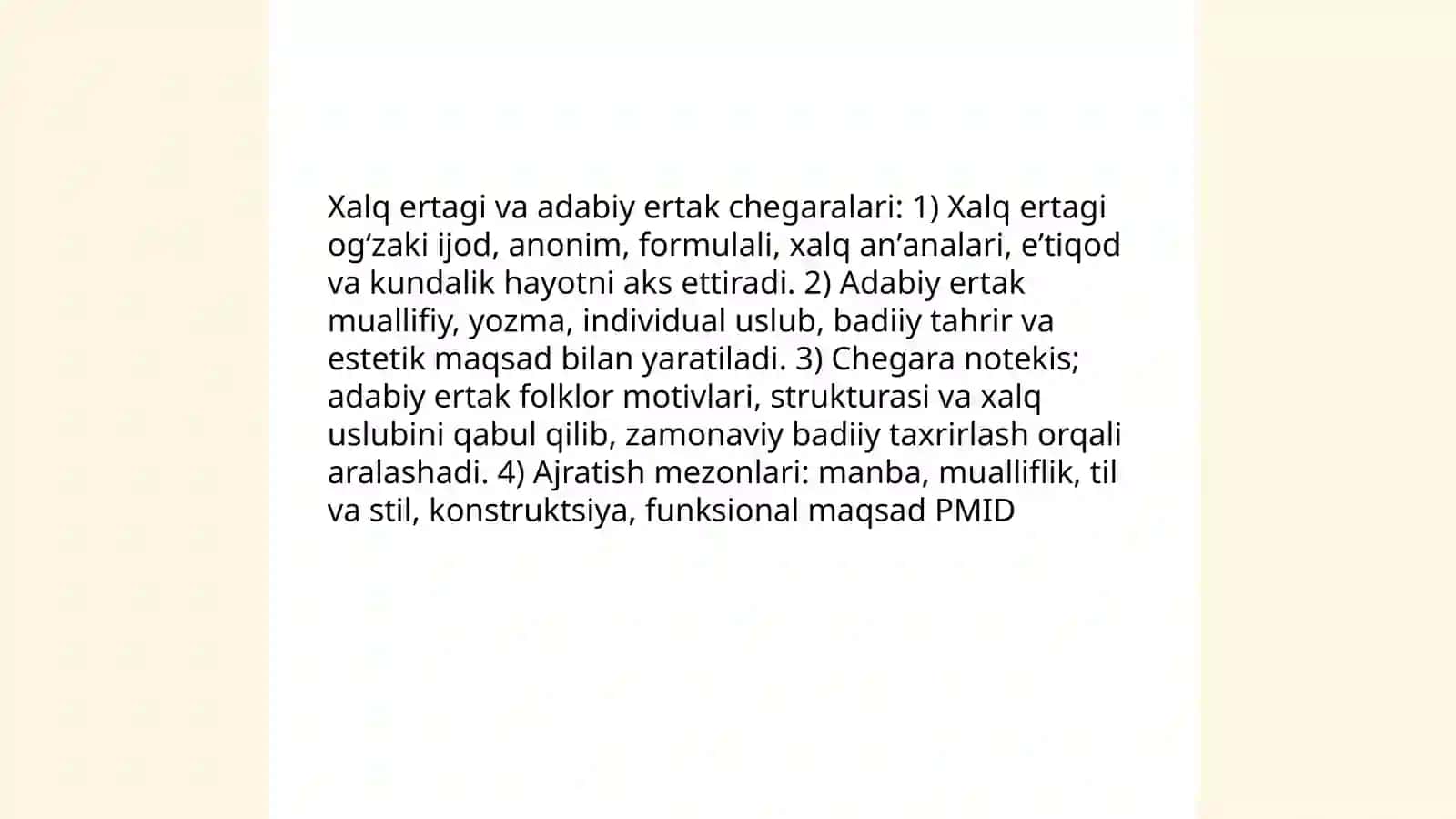 Ertaklarning janriy tabiati 4